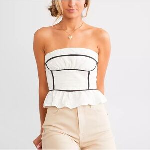 *NWT* Free People Tara Tube Top in Bw Combo